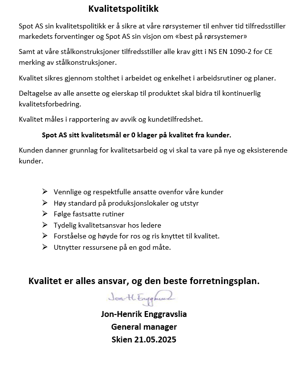 Kvalitetspolitikk 2025
